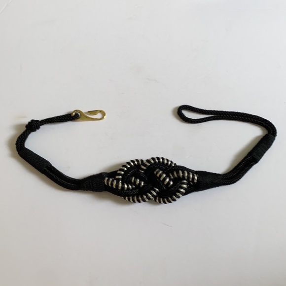 🍒 Vintage Black Knotted Rope Belt!!! - Picture 5 of 7